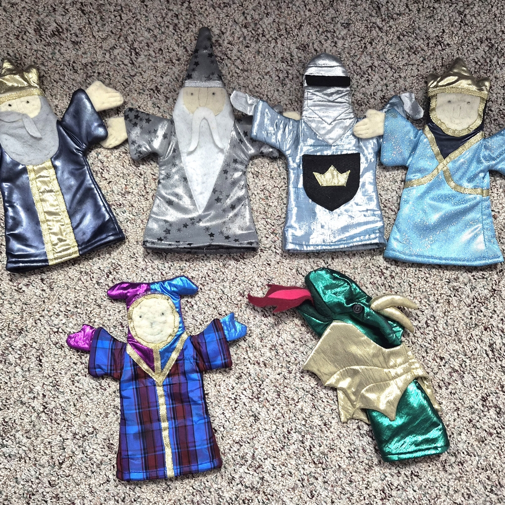 Magical Wizard and Dragon Puppet Costume Set